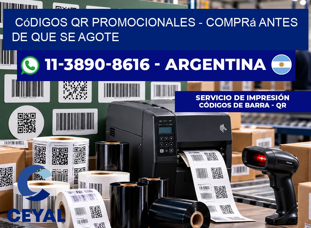 Códigos QR Promocionales - Comprá antes de que se agote