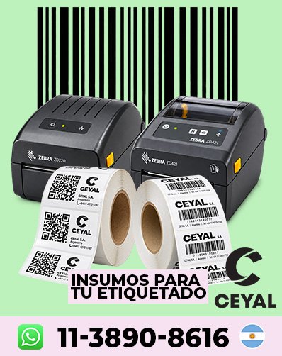 Códigos de barras para identificación de prendas zebra GK420t